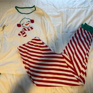 Gymboree Women’s Snowman Cotton Christmas Holiday Pajamas